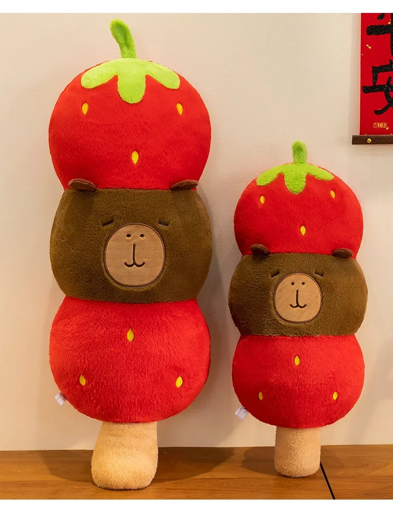 New 60-80cm Kawaii Creative Capybara Series Plush Toys Cartoon Stuffed Animals Soft Indoor Ornament for Children's Pillows