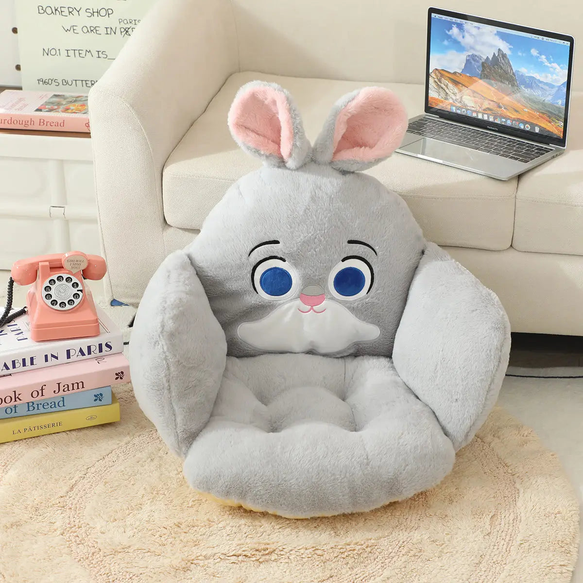   Disney Zootopia Judy Hopps Plush Seat Cushion Cute Cartoon Anime Nick Wilde Bellwether Comfortable Non-slip Cushion Gifts