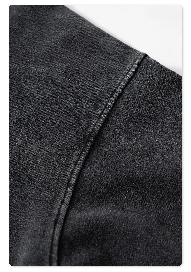 ZODF Retro Autumn Winter Washed Cotton Hoodies Unisex Loose 380gsm Knitted Sport Hooded Pullovers Brand Clothes HY0884