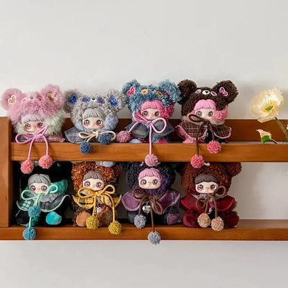 Maymei Tiny Bear Cookie Series Plush Blind Box Keychain Doll Backpack Pendant Desktop Ornament Decoration Figure Model Girl Gift