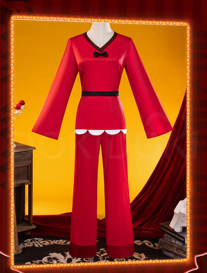 IN STOCK Charlie Vaggie Cosplay Costume Anime【S-3XL】DokiDoki-R Women Red Pajamas Charlie Morningstar Halloween Plus SIze
