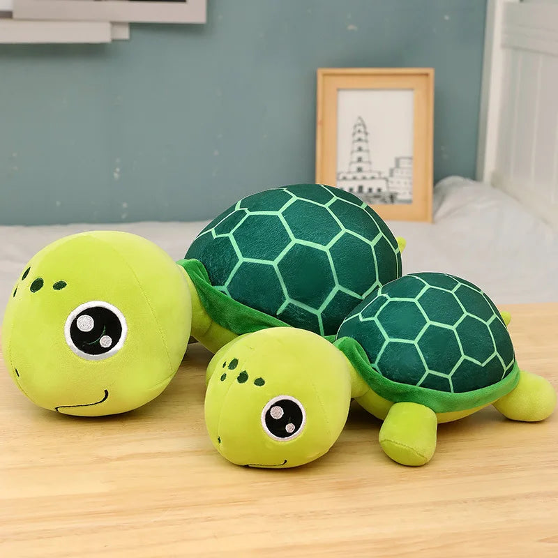30-70cm Lovely Big Eyes Tortoise Plush Doll Toy Kawaii Soft Stuffed Animal Cushion Cartoon Small Sea Turtles Dolls for Kids Gift