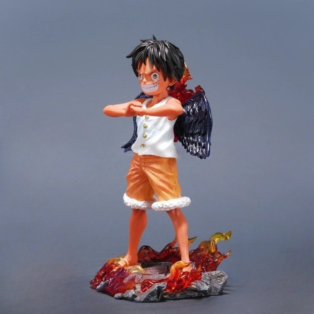17cm Anime ONE PIECE Seraphim Luffy PVC Action Figure Desktop Ornament Model Toy Gift