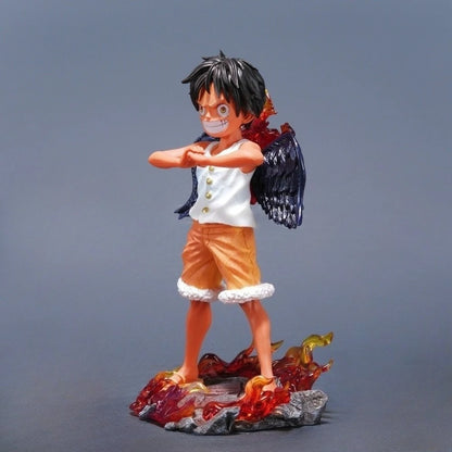 17cm Anime ONE PIECE Seraphim Luffy PVC Action Figure Desktop Ornament Model Toy Gift