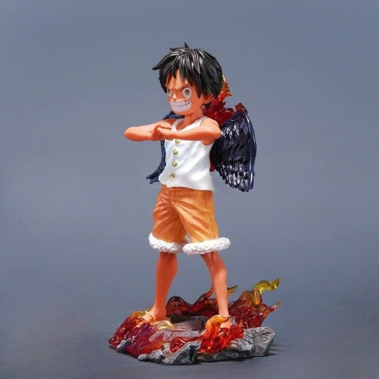 17cm Anime ONE PIECE Seraphim Luffy PVC Action Figure Desktop Ornament Model Toy Gift
