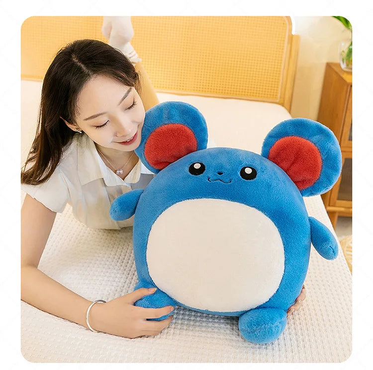 35/45/55CM Big Size Pokemon Marill Plushies Cartoon Anime Plush Pillow Soft Doll Kawaii Stuffed Plushie Ornament Children's Gift