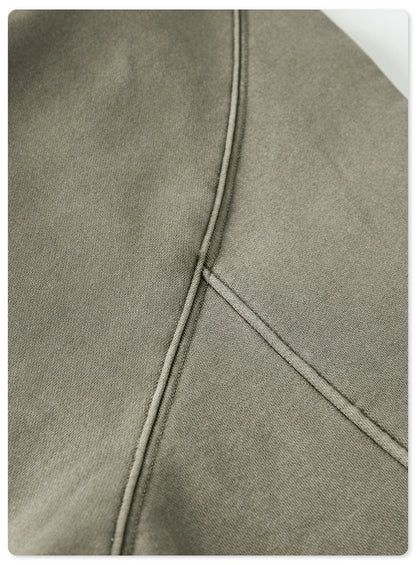 ZODF Women Hotsweet 2025 Winter Washed Fleece Crop Hoodies Girls Oversized Raglan Sleeve 400gsm Hooded Pullovers HY0648