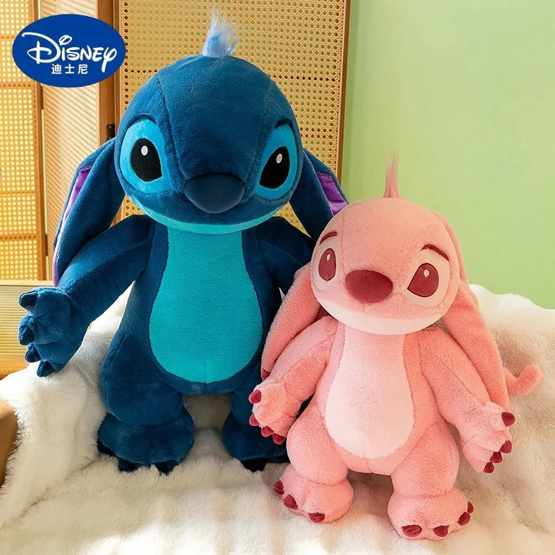 50/70/90cm Super Big Size Stitch Disney Anime Plush Stuffed Doll Angel Decoration Plushies Children Pillow Ornament Holiday Gift