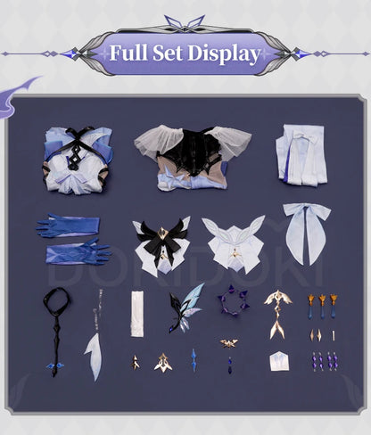 Skirk Cosplay Costume Game Genshin Impact【S-2XL】DokiDoki-SR Skirk Wig Women Halloween Costume Plus Size