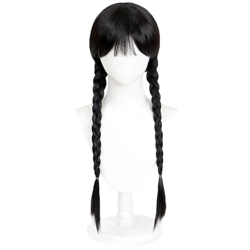 IN STOCK Wednesdayy Agnes Enidd Morticiaa Wig Anime DokiDoki Women Halloween Cosplay Long Hair High Heat Resistant Free Wig Cap