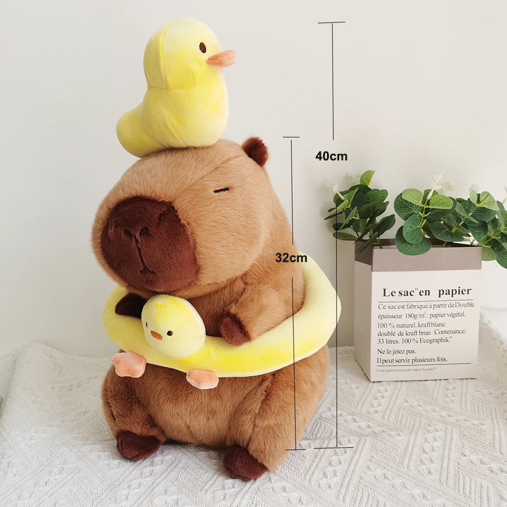 New Arrival Capybara Plushies Xmas Birthday Party Decor Capibara Soft Toys Cute Chips Bag Cake Capybara Stuffed Toy Kids Gift