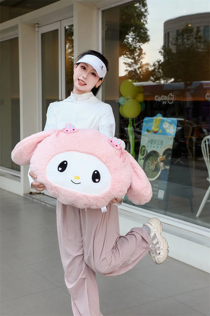 Lovely Kuromi My Melody Plushies Stuffed Anime Headrest Comfortale Soft Cuddly Pillow Cartoon Plush Toy Blanket Xmas Gifts Girl