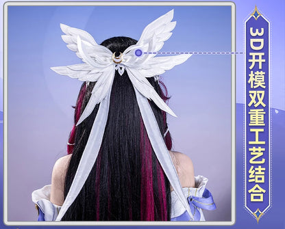 Genshin Impact Columbina Cosplay Costume Wig The Damselette Dress Uniform Eye Mask Eleven Fatui Harbingers Halloween Women Girls