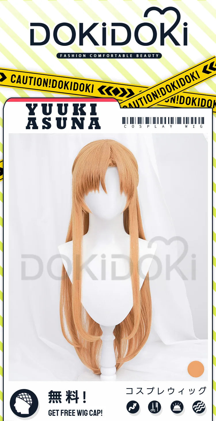 IN STOCK Yuuki Asuna Cosplay Costume Anime Sword Art Online Cosplay DokiDoki-SR Female Costume The Goddess of Creation Asuna Wig