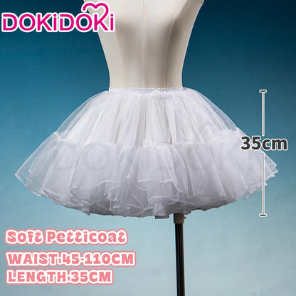 IN STOCK Underskirt Petticoats Bustle Cosplay Props DokiDoki Halloween Skirt Dress Petticoats Long Short White Black Bustle