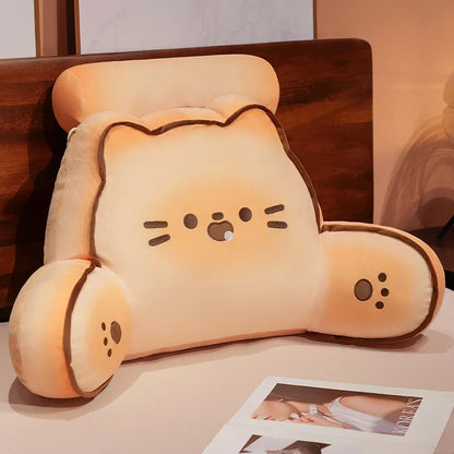 Comfortable Thickened Lumbar Support Cushion With Headrest Cartoon Cookie Anime Back Cushion Chair Bed Office Bedroom Girl