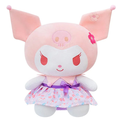 New Sanrio Pink Peach Hello Kitty Plush Toy Cat Doll Kuromi My Melody Stuffed Animal for Girls Birthday Xmas Gift Soft Cute Kids