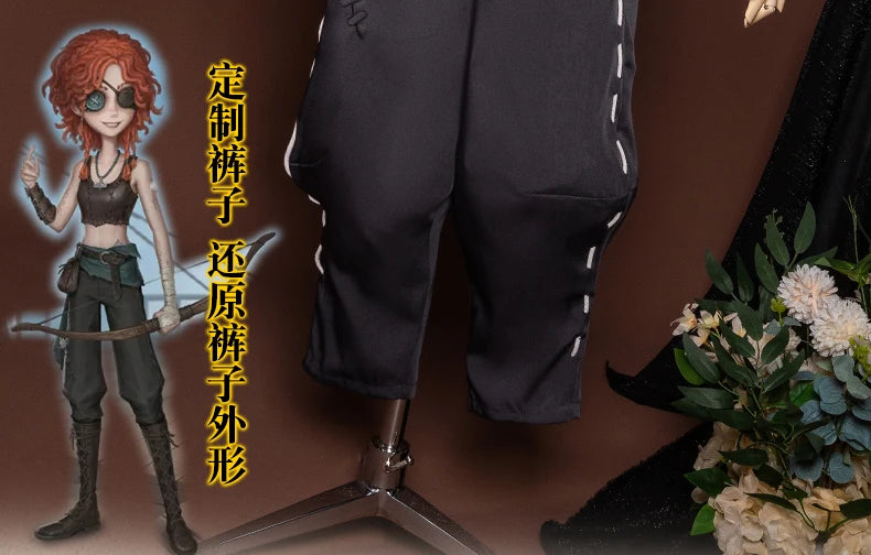 Identity V Archer Cosplay Costume Wig Brynhildr Vilulf Uniform Glasses Eye Patch Halloween Party for Women Girls Carnival Props