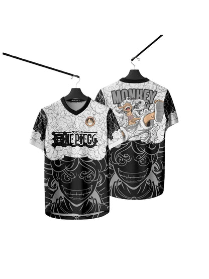 One Piece Fashion Anime Y2k Korean Style Kpop Baseball Hockey Unisex Tops Tees Vintage Retro Series Anime Full Printing T-shirt