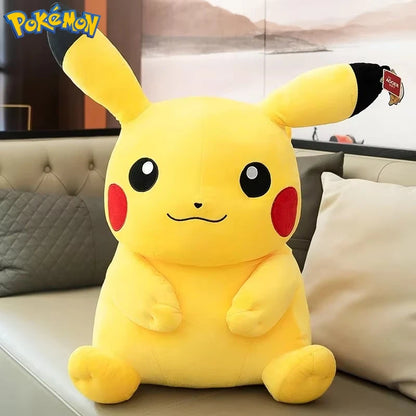 30/40/50/60CM Pokemon Smiling Pikachu Plushies Cartoon Anime Stuffed Kawaii Ornament Comfortable Soft Doll Children Toy Gift