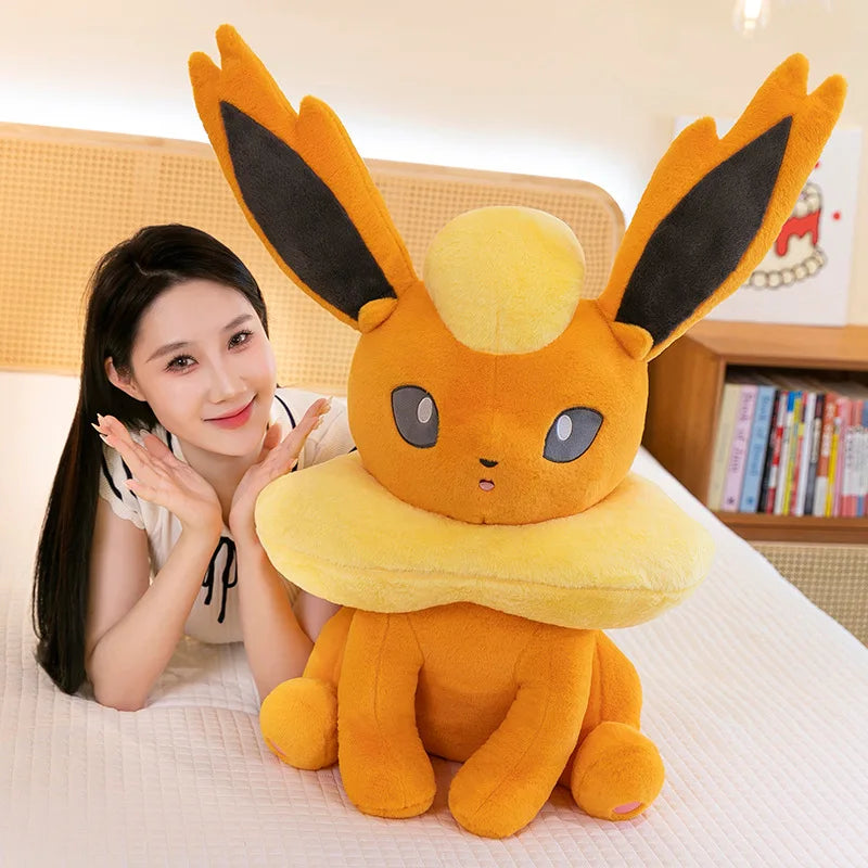 45/80cm Flareon Pokemon Plush Toys Large Anime Doll Cute Pillow Cartoon Giant Pokémon Plushie Stuffed Gift for Kids Christmas