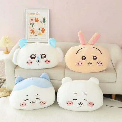Comfortable Chiikawa Back Cushion Very Soft Throw Pillow Stuffed Hachiware Usagi Momoga Cuddly Plushies Sofa Bed Home Decor