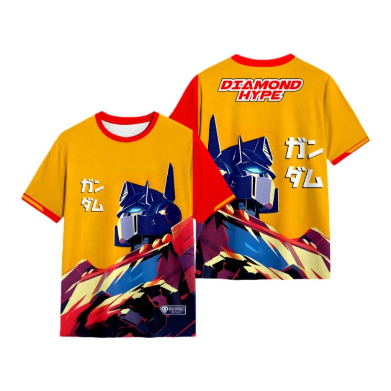 Fashion Jersey Gundam RX78 Anime Mecha Korean Style Kpop Baseball Hockey T-shirt Fashion Streetwear Anime Daily Unisex Tops Tees