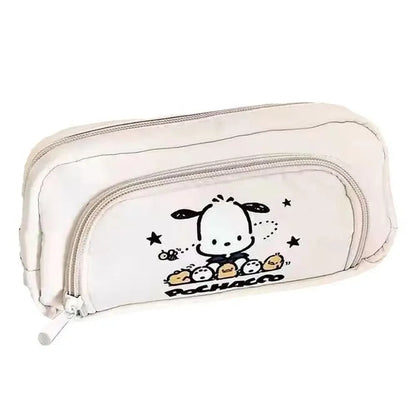 High-end Pochacco Sanrio Anime Kawaii Pen Bag Cute Cartoon Student Pencil Box Stationery Case Large Capacity Cosmetics Storage