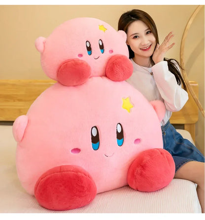 90cm Big Size Star Kirby Kawaii Cartoon Anime Plush Stuffed Doll Room Decorated with Cute Plushies Pillow Children Holiday Gift