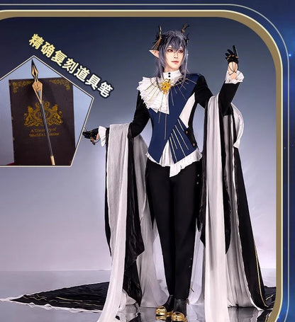 Arknights Aefanyl Logos Cosplay Costume Wig Uniform Earrings Radiant Serenity Ambience Synesthesia Halloween Party for Women Men