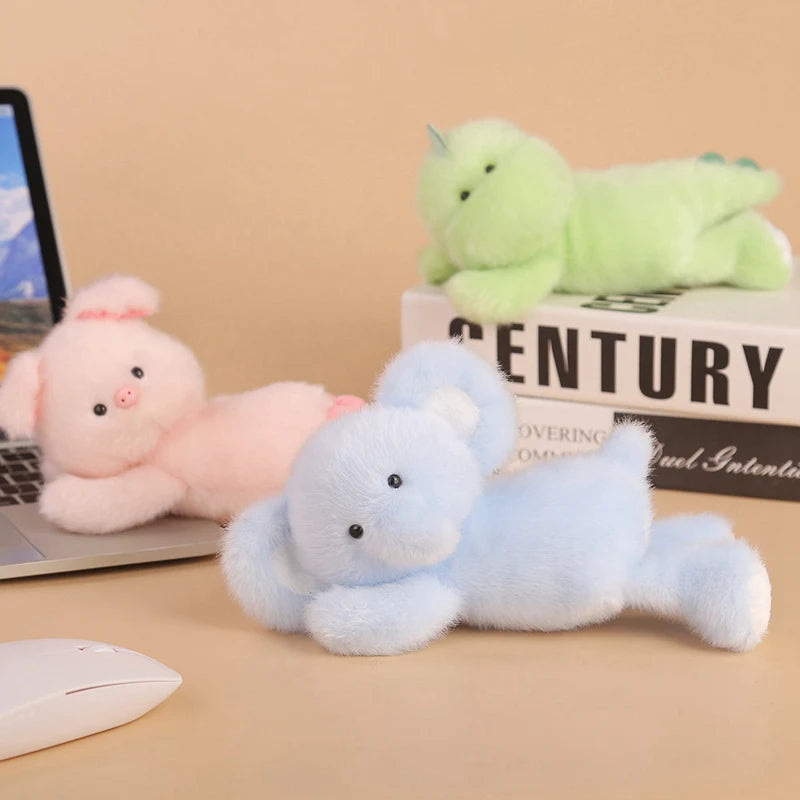 18cm Cartoon Lying Stuffed Animal Cute Horse Duck Cow Frog Plushies Kawaii Office Companion Plush Wrist Pad Wrist Support Doll