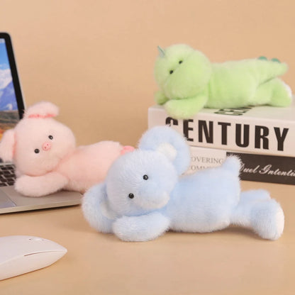 18cm Cartoon Lying Stuffed Animal Cute Horse Duck Cow Frog Plushies Kawaii Office Companion Plush Wrist Pad Wrist Support Doll
