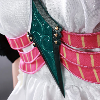 Wuthering Waves Carlotta Cosplay Costume Wig Dress Carlotta Montelli Rinascita Earrings Halloween Party for Women Girls Carnival