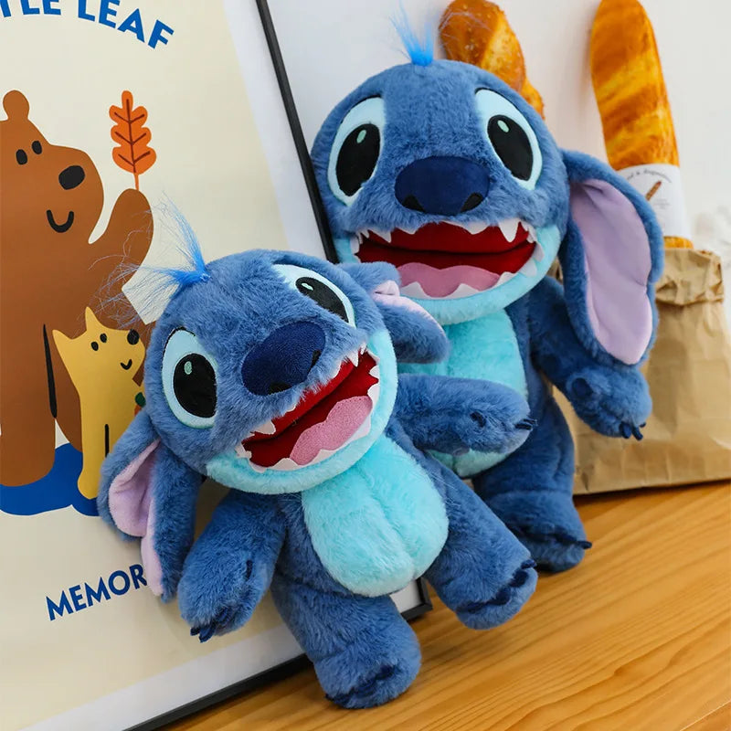Disney Lilo & Stitch Plush Toys Kawaii Anime Plushie Dolls Open Mouth Stitch Soft Pillows Stuffed 30-60cm Gifts for Childrens