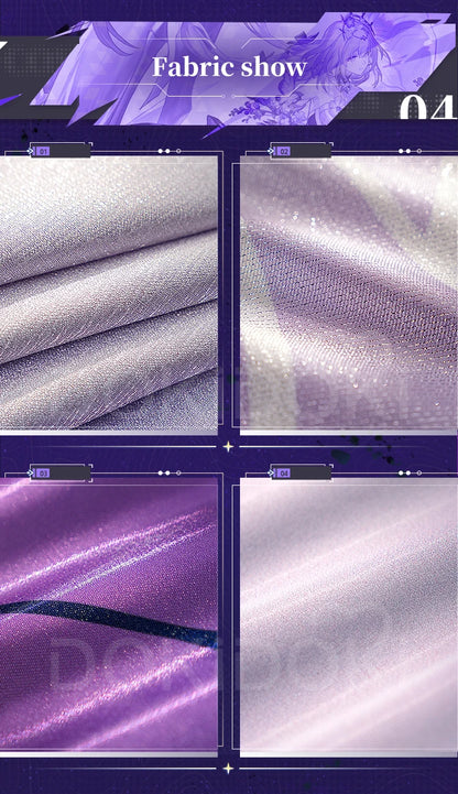 IN STOCK Castorice Cosplay Costume Game Honkai: Star Rail 【S-2XL】DokiDoki-SR HSR Castorice Purple Dress Halloween Costume