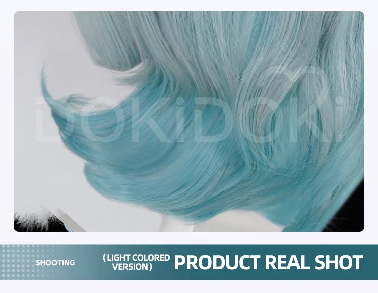 Firefly Wig Cosplay Game Honkai: Star Rail DokiDoki Women Silvery Blue Long Hair Firefly Cosplay Headdress Free Cap