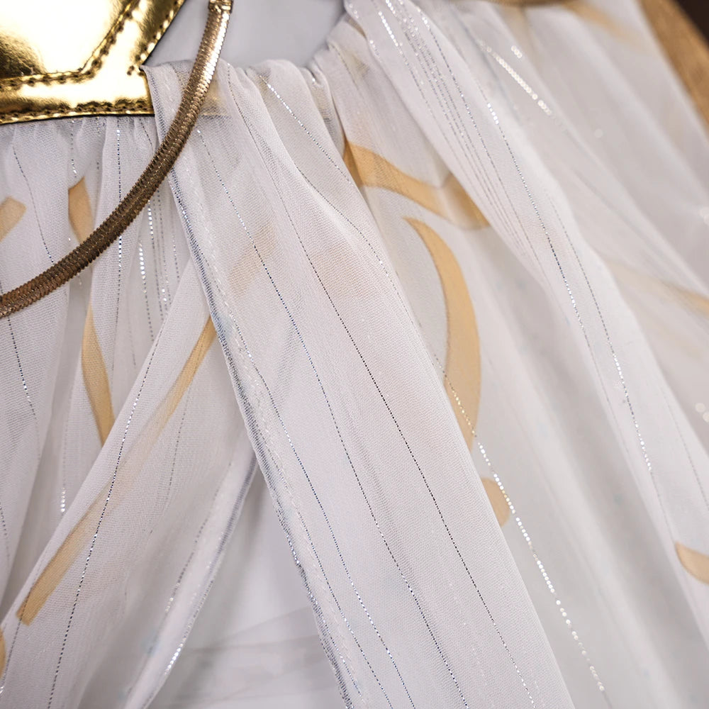 Wuthering Waves Iuno Cosplay Costume Wig Dress Headwear Shorts Rinascita Carnival Halloween Party for Women Girls Props iCoser