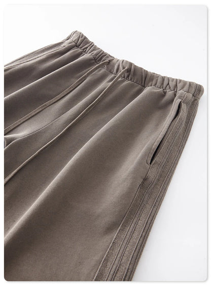 ZODF Fashion Autumn Winter Men Washed 450gsm Pants Unisex High Street Oversized Straight Trousers Streetwears HY0626