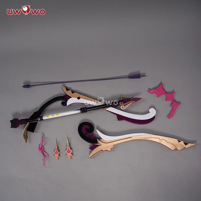 Genshin Impact Cosplay Wooden Weapons Lyney Props  Great Magic Bow Arroww
