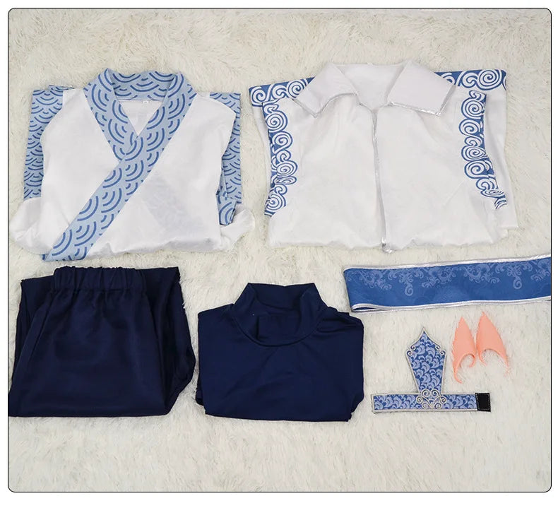 Ao Bing Cosplay Costume Wig Hanfu Anime Movies Nezha Uniform Headwear Aobing Ancient Clothing Ne Zha 2 Halloween Carnival Women