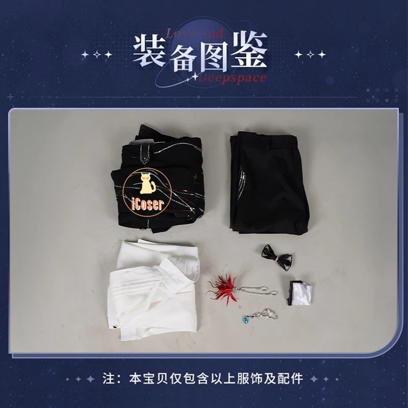 Love and Deepspace Rafayel Wedding Cosplay Costume Wig Suit Uniform Halloween Party for Women Men Carnival Game Outfit iCoser