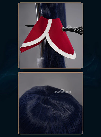 IN STOCK UWOWO Ahri Cosplay Wig Game League of Legends/LOL: Ahri Wig Champion Cosplay Wigs Ahri Hair Dark Blue 100cm Long Wig