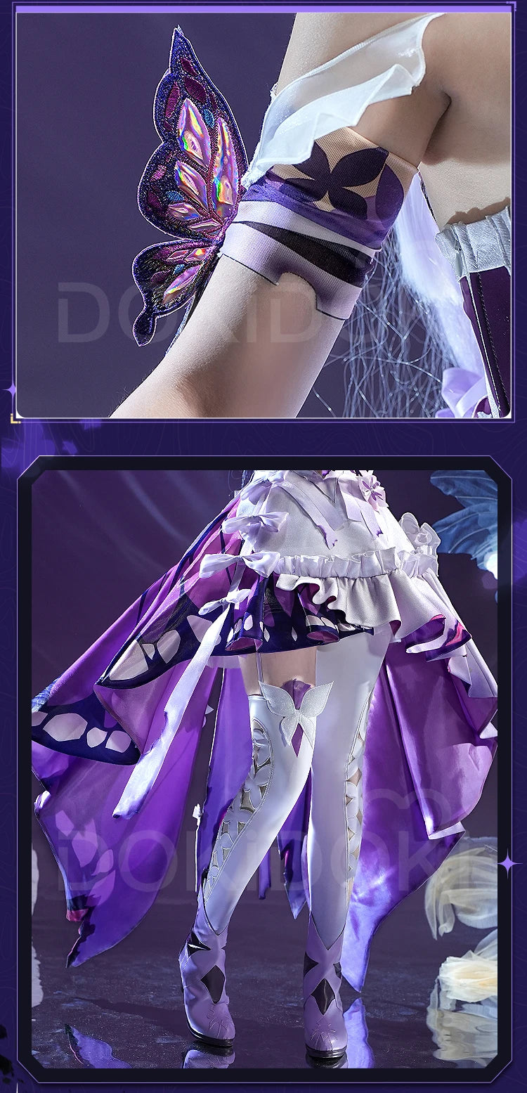 IN STOCK Castorice Cosplay Costume Game Honkai: Star Rail 【S-2XL】DokiDoki-SR HSR Castorice Purple Dress Halloween Costume
