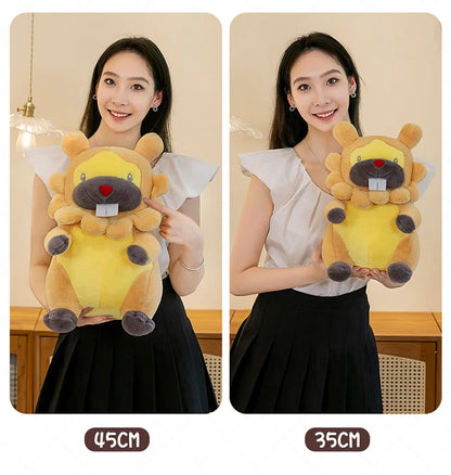 45/55/70CM Big Size Pokemon Bidoof Plush Cartoon Anime Plushies Soft Pillow Doll Kawaii Stuffed Plushie Ornament Gifts for Kids