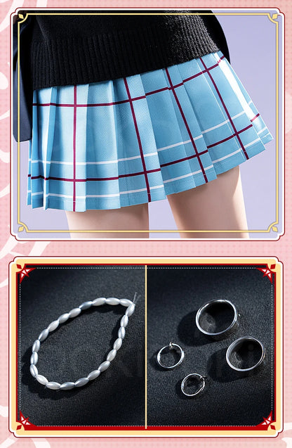 Kitagawa Marin Cosplay Costume Anime DokiDoki-R Women School Uniform JK Dress Black Suit Jacket Marin Cosplay Costume