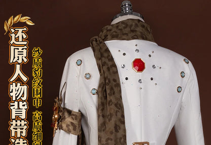 Identity V Prospector Cosplay Costume Wig Norton Campbell Uniform Gambler in The Spotlight Halloween for Women Men Carnival Prop