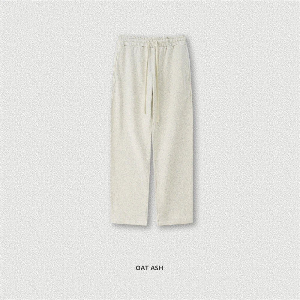 ZODF Trendy Autumn Men 360gsm Solid Straight Pants Unisex Basic Loose Terry Sweatpants Trousers HY0950