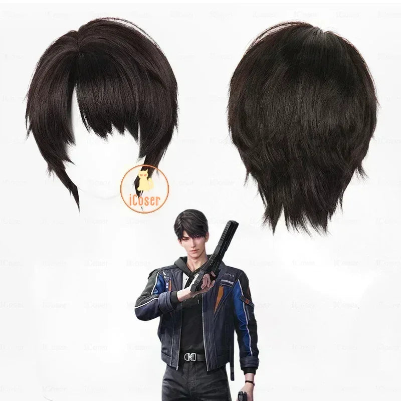 iCoser Caleb Cosplay Costume Wig Farspace Colonel Love and Deepspace Uniform Cap Halloween Party for Women Men Carnival Props