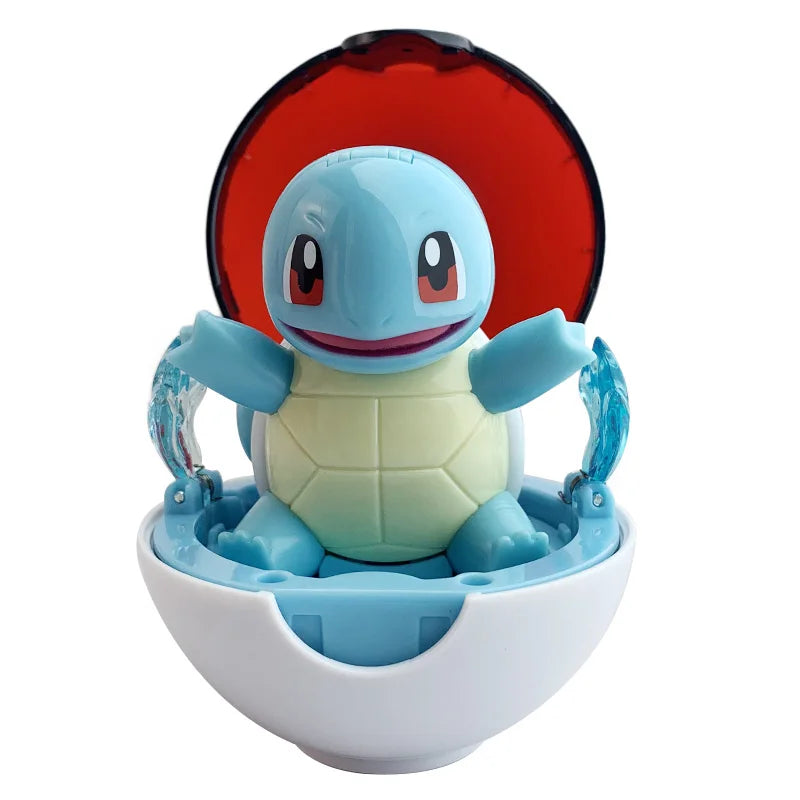 Original Pokemon Figure Pikachu Piplup Cubone Mimikyu Jigglypuff Cute Anime Ornament Pokeball Deforme Figurine Children Toy Gift