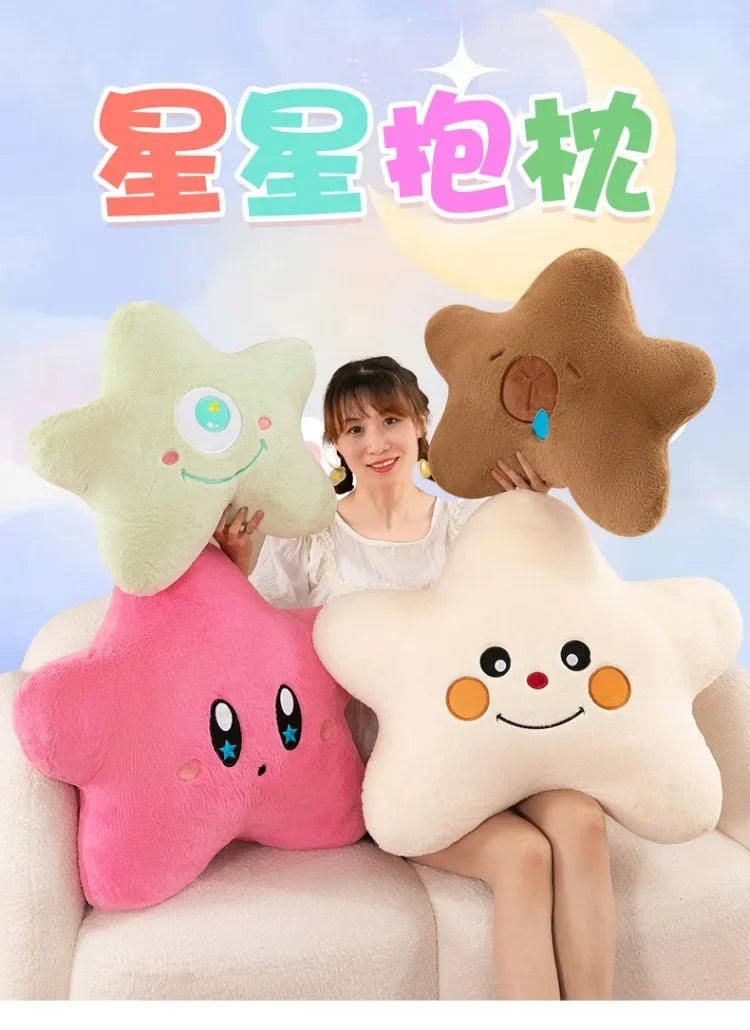 New Kawaii 55-70cm Cartoon Bedroom Pentagram Children's Pillow Backrest Cute Plush Toy Boy Girl Gift